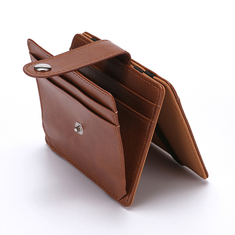 Cuir portefeuille magique café
