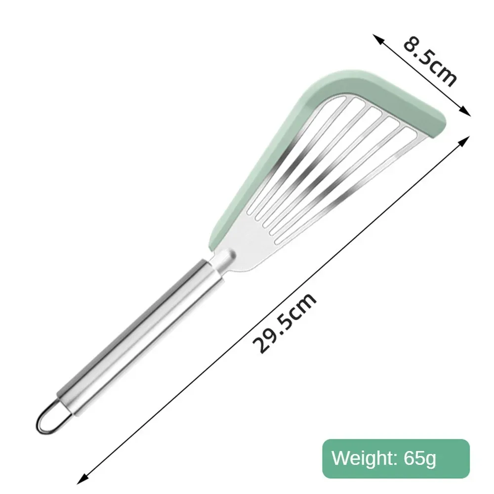 Poignée fine verte - acier inoxydable