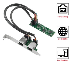 M.<strong>2</strong> Dual Port Lan Card Wired <strong>2</strong>.5 Gigabit Ngff B Key m Key Ethernet Desktop <strong>Computer</strong> Card for PXE - Product Image 3