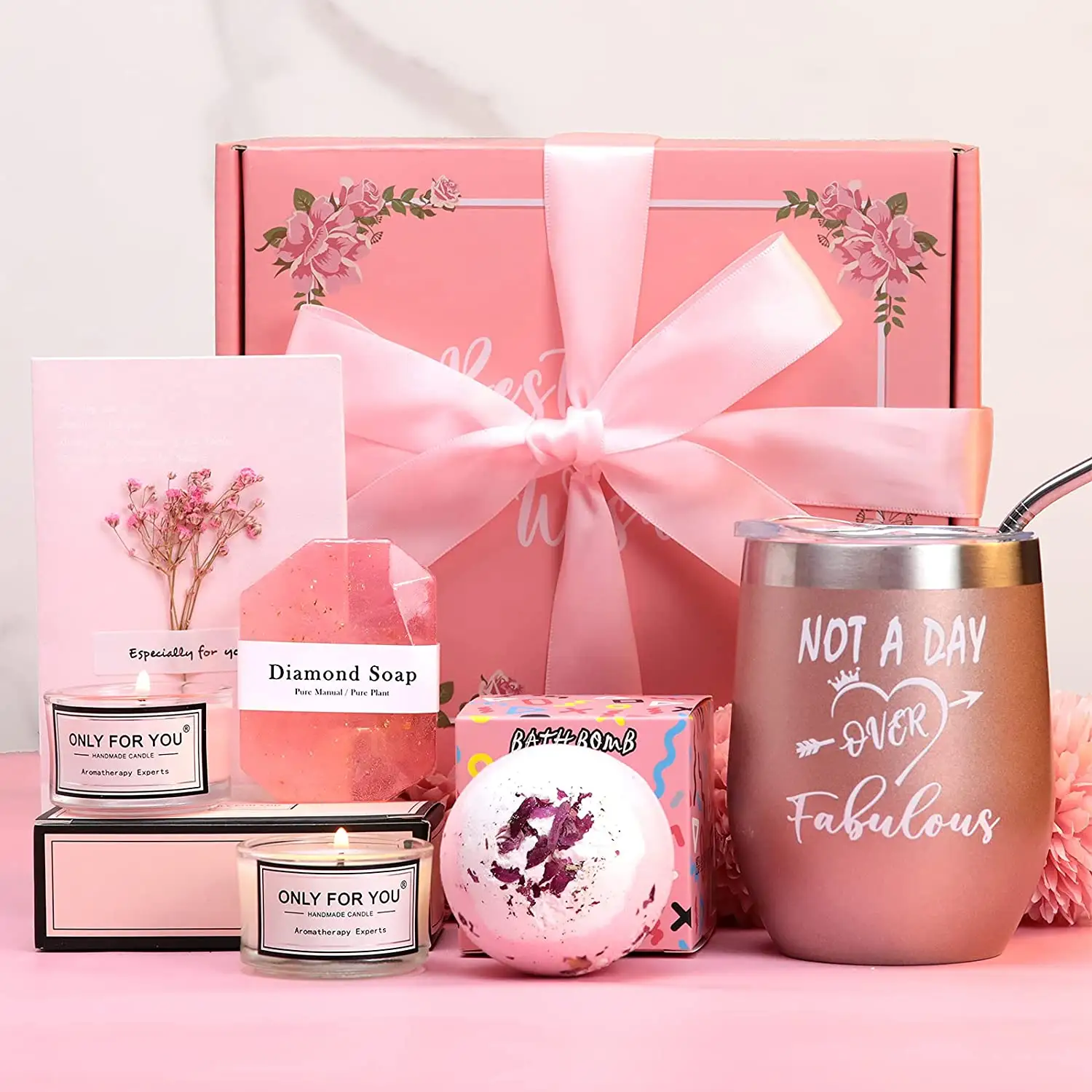 Valentijnsdag Cadeauset Zelfzorg Roestvrijstalen Tumbler Luxe Spa Promotie Krijgt Binnenkort Een Cadeauset Voor Vrouwen