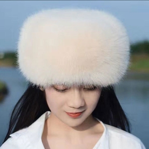 FF4701 Moda Feminina Senhoras <span class=keywords><strong>Faux</strong></span> <span class=keywords><strong>Fur</strong></span> Fuzzy Balde Chapéus De Pele Cossak Gorros Russo Quente Fofo Peludo Chapéus De Inverno - Product Image 3