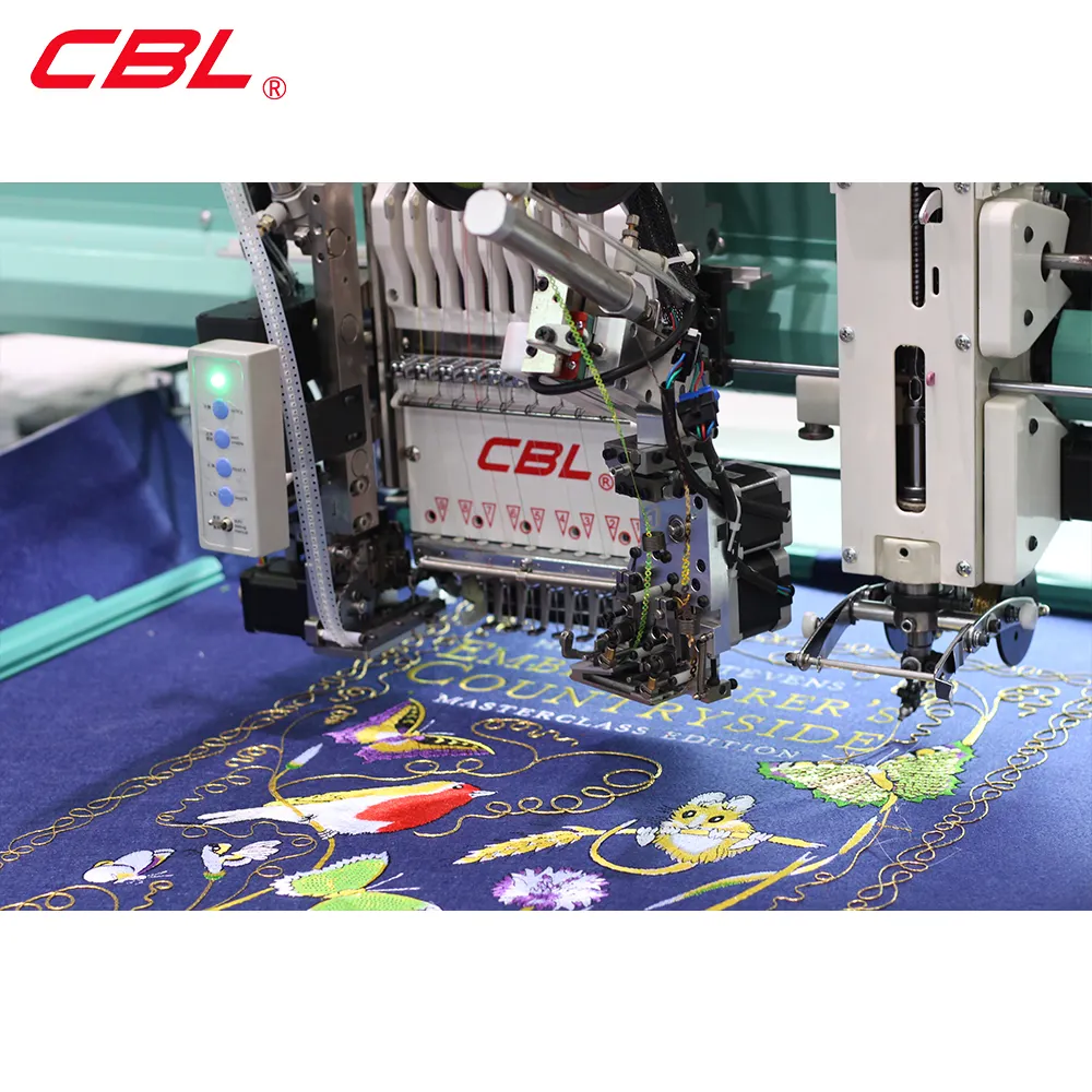 new mixed function commercial high speed multi functioned beads sequins 2 heads CB coiling computer embroidery machine for Italy