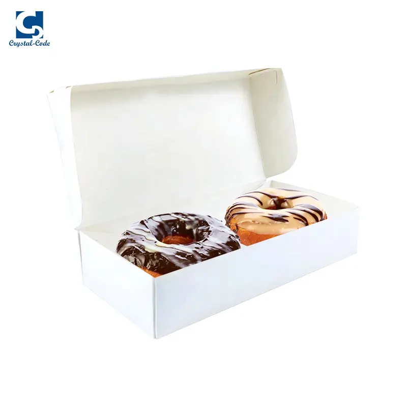 Embalaje de papel con caja de pastelería, embalaje personalizado de Donut, macarrón, regalo de Navidad, con ventana