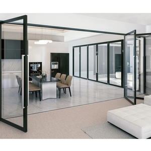 מותאם אישית חדש בסגנון ורנדה דלתות צרפתית אקורדיון קיר זכוכית קיר קיר פטיו דו קיפול דו מתקפל דו-קפל משרד חדר ישיבות כיתה - Product Image 3