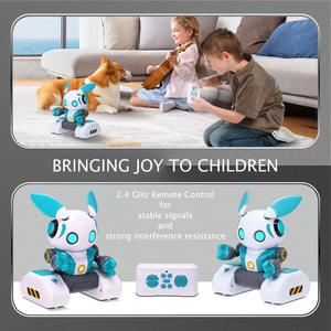 Neues Design Kinder RC Roboters pielzeug Smart Electric Gesten erkennung Cartoon Fernbedienung Kaninchen Roboter Spielzeug mit Musik Licht