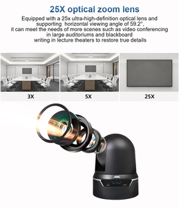 Лидер продаж, 25x AI отслеживание, Ptz камера, прямая трансляция, Sdi камера HDMI POE NDI Camara 25x зум для церковной звуковой системы - Product Image 3