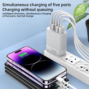 USB C duvar şarj 5-Port hızlı PD şarj adaptörü iPhone 15 Pro için Samsung dizüstü kamera-hızlı şarj USB tip C duvar - Product Image 4