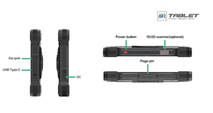 Escáner de código de barras inalámbrico 1000 Nits GPS Rugged Android Industrial Tablet Computadora montada en vehículo para sistema de inventario - Product Image 4