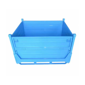 Contenedores de almacenamiento de malla de alambre a granel, Metal rígido, desmontable, resistente, jaula de apilamiento, a la venta - Product Image 1