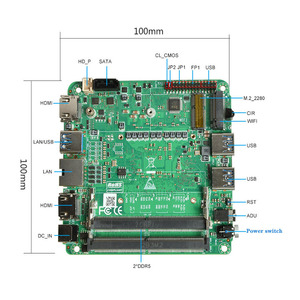 Высококачественная материнская плата 1235U 1355U с двумя сетевыми портами Type-C, промышленный робот-контроль, мини-офисная материнская плата NUC - Product Image 3