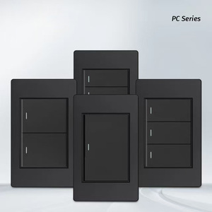 1/2/3 <strong>Gang</strong> 1way2way Black PC Panel Brazil US Italy <strong>Mexico</strong> 250V16A Standard 118 * 74mm Light Wall Switch Button