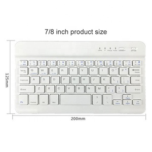 Teclado Bluetooth inalámbrico universal de 7 pulgadas y 10 pulgadas, tres sistemas, teclado para tableta de teléfono móvil con cable de carga USB C - Product Image 5