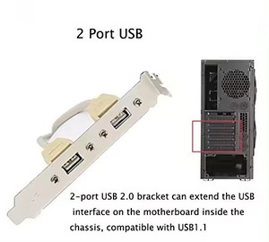 <strong>2</strong> Port <strong>USB</strong> <strong>2</strong>.<strong>0</strong> Rear Panel Expansion Bracket to Motherboard <strong>USB</strong> <strong>Header</strong> - Product Image 6