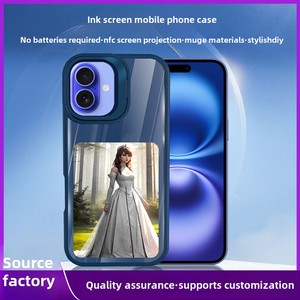 IPhone 16 için DIY anti-damla mürekkep koruyucu kapak NFC ekran projeksiyon deri doku ile Lens tutucu içerir dört renk durumda - Product Image 5
