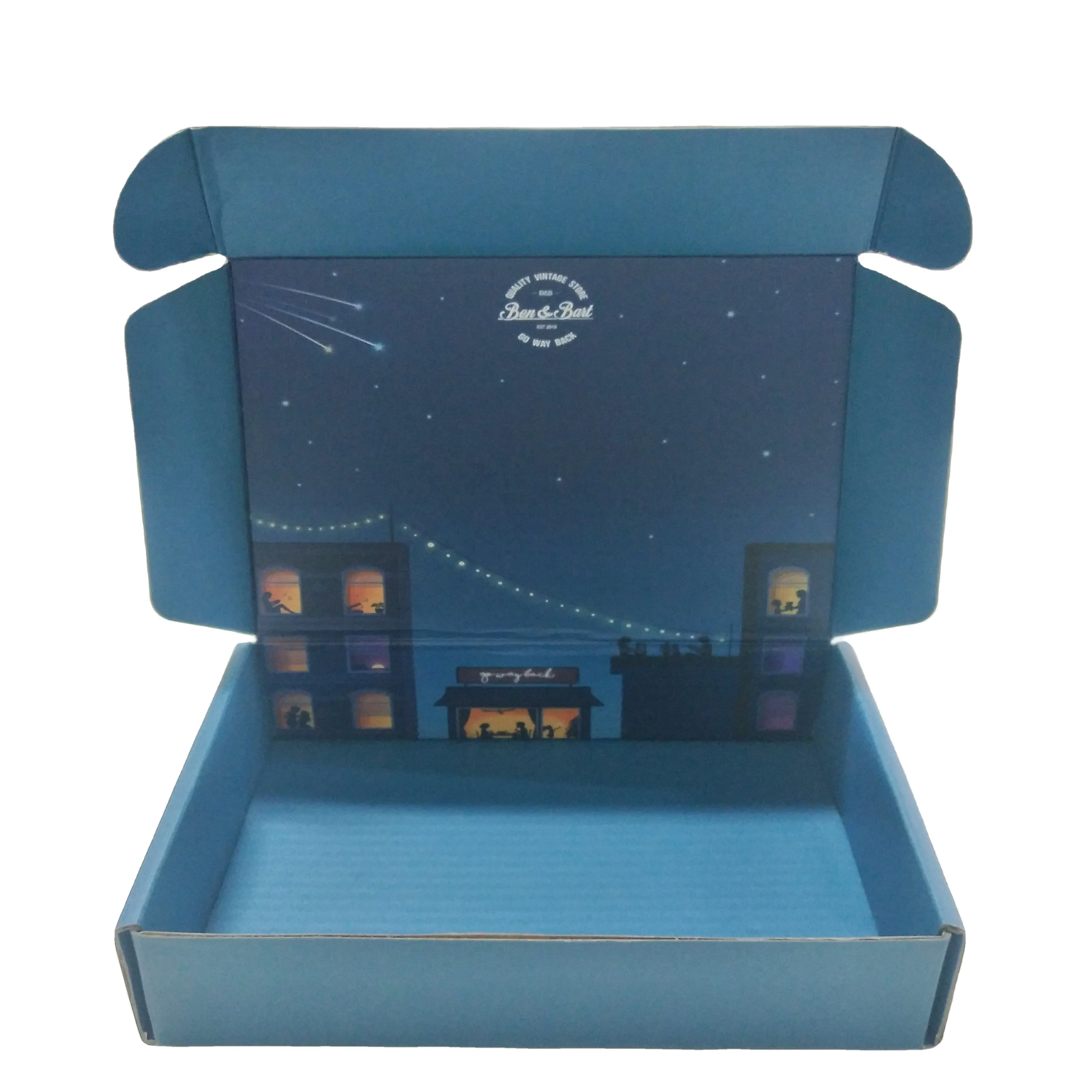 Изготовленный На Заказ электронная флейта картон Подарочная упаковка синий Почтовая доставка гофрированные картонные коробки