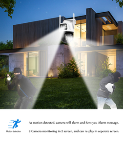 Câmera <span class=keywords><strong>IP</strong></span> de segurança <span class=keywords><strong>IP</strong></span> CCTV 6Mp PTZ Wifi à prova d'água para uso externo Telas duplas de lente dupla AI Visão noturna humana Icsee App interno - Product Image 3