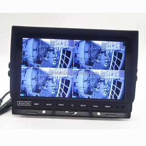 10 Inch Quad Split 4 Channel Video <strong>Input</strong> TFT LCD Car Screen <strong>Monitor</strong> for Truck Bus - Product Image 1