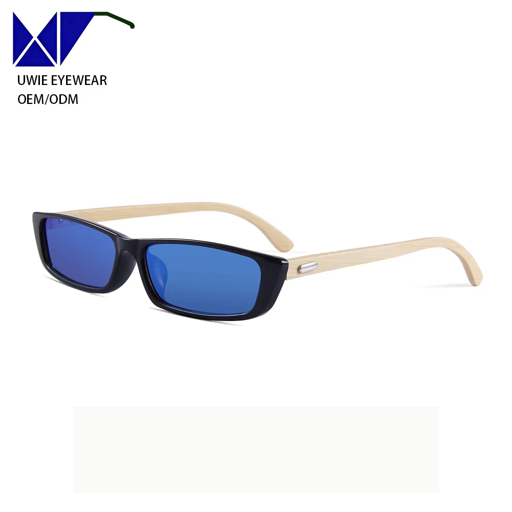 Monture noire avec verres bleus