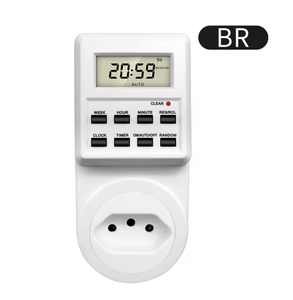 ミニデジタルタイマースイッチアウトレット12/24時間プログラム可能サイクル電子キッチンタイマーアウトレット時間設定付き