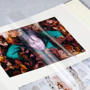 批发复古记忆书亚麻自粘相册风格天使胶印卡式礼品卡 - Product Image 3