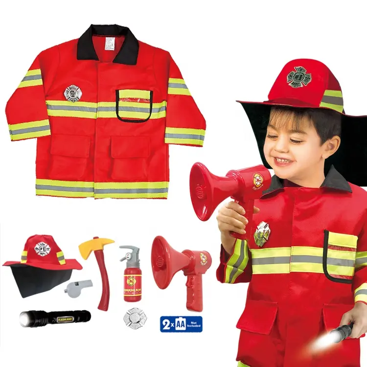 Gioco di ruolo vigili del fuoco abbigliamento vestito uniforme vestito da pompiere vestito da pompiere professionale per bambini