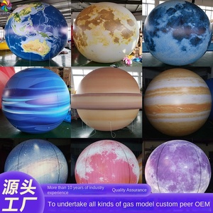 Inflatable PVC bóng 10-12ft không thấm nước cho lễ hội trung tâm mua sắm các hoạt động ngoài trời Luminous lift-off mặt trăng hành tinh mô hình không khí - Product Image 2