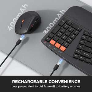 Meetion DirectorB Receptor USB ergonómico 2,4 GHz Bluetooth Windows/Mac/Computadora portátil Ratón y teclado ergonómicos - Product Image 4