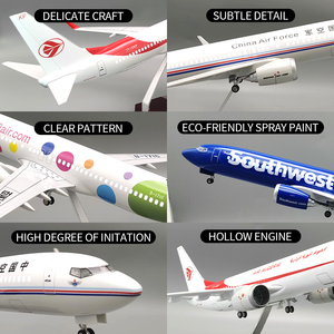 航空機飛行機モデル1: ライト付き85スケールモデル航空機<span class=keywords><strong>737</strong></span>-800南西航空47cmボーイングモデル飛行機