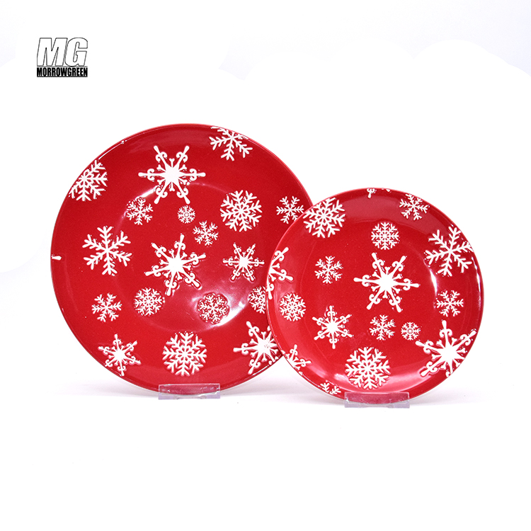 Christmas Stoneware Porcelain dishes Sets New Arrived dishes Sets Classic Style Croctery ceramic dinner plates set of 6