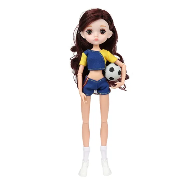 Boneca de plástico de 10 polegadas de pvc, brinquedo esportivo para futebol, bonecas populares para meninas