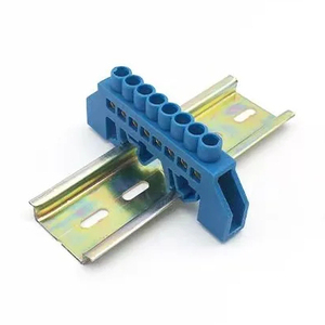 XP0609K-6P Rail <strong>Type</strong> Brass Earth <strong>Terminal</strong> <strong>Block</strong> 8P 10P Screw <strong>Fixed</strong> Bridge <strong>Type</strong> <strong>Terminal</strong> <strong>Blocks</strong> - Product Image 1