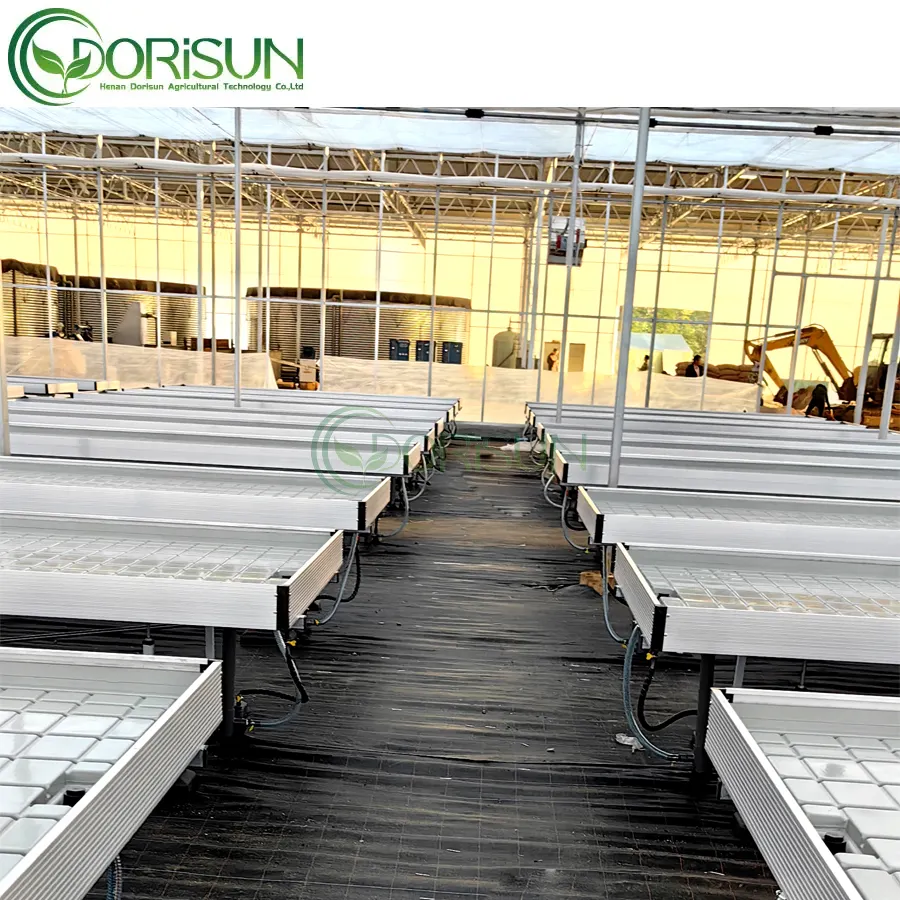 Adjustable Space Height So Easy And Efficient Farm Management Greenhouse Rolling Grow Table For Sealed Light
