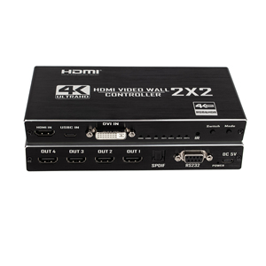 工厂新的4K 1080P 2x2，用于HDMI DVI电视视频墙控制器处理器类型-C输入1X2 1X4 1X3 2X1 3X1 4X1开关铝 - Product Image 1