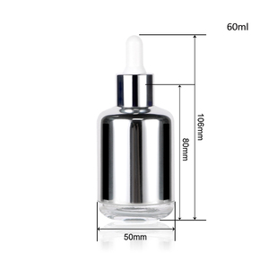 60ml 2 oz New Design Electrochemical Aluminum Sleeve Shoulder Thick Bottom Glass Dropper <strong>Bottle</strong> Luxury Cosmetic <strong>Bottle</strong>