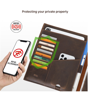 A4 Paper <strong>Notebook</strong> Envelope iPad Outdoor Travel Multi-Function Notepad Leather Case - Product Image 4