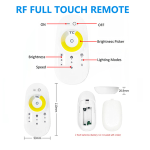 WiFiLEDスマートストリップコントローラーDC5V 12V 24V 18A PWM3チャンネルRGBライトTuyaAPP調光器2.4GRFワイヤレスタッチリモート調光 - Product Image 5