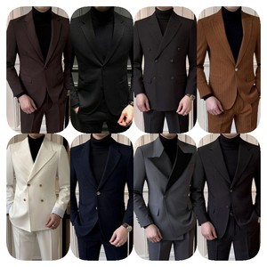 Traje de hombre azul marino de último diseño traje de dos piezas de negocios (chaqueta + pantalón) trajes casuales de verano para hombres ZYL043