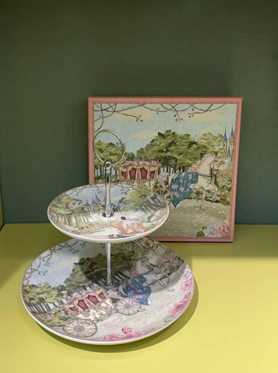Ensemble d'assiettes à gâteau - 23 cm et 15 cm