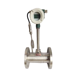 Sensor de caudalímetro de vórtice Digital DN 100, construcción de acero inoxidable para agua, aceite, aire, Gas, vapor Natural con salida de señal de pulso - Product Image 1