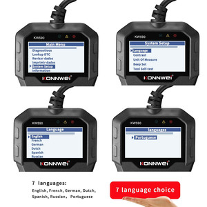 רכב אבחון מכונת תוכנה להורדה בחינם Konnwei KW590 <span class=keywords><strong>obd2</strong></span> מד רכב סריקת ECU <span class=keywords><strong>obd2</strong></span> רכב סורק אוטומטי כלי אבחון