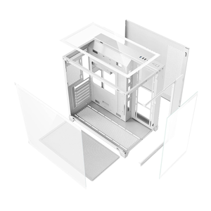 Hurricane Beast siêu x Tủ máy tính Màu trắng giữa xem đầy đủ Tank Tempered chơi game PC trường hợp Mod PC trường hợp - Product Image 2
