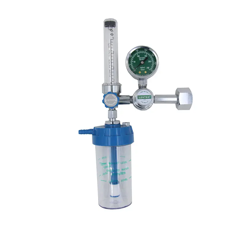 Medico regolatore di ossigeno con umidificatore e campo di portata 0-15LPM