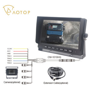 10.1 Inch AHD Quad View HD Display Truck Rear View <strong>Monitor</strong> 4 Channels Car Camera 1080p <strong>Input</strong> All Round Blind Zone HD Monitoring - Product Image 5