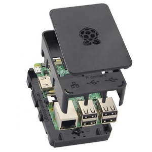 Raspberry Pi 3 ABS negro blanco transparente de la caja de cáscara de la cubierta de plástico carcasa para Raspberry Pi 3 Modelo B, modelo B + 3B Plus