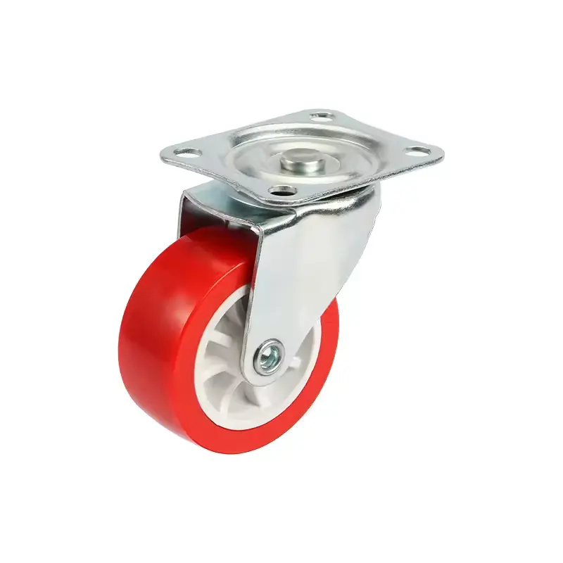 25/32/38/50/63/75mm PVC caster wheel plate with brake swivel wheel style for trolleys and shelves