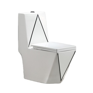 Descarga de cerâmica para banheiro, banheiro moderno, simples e simples, de uma peça, exclusiva, colorida, para uso doméstico, ideal para apartamentos pequenos, banheiro moderno