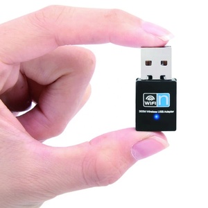迷你300 Mbps USB WiFi适配器8192芯片无线接收外部USB2.0接口，适用于笔记本电脑2.4GHz频率 - Product Image 2