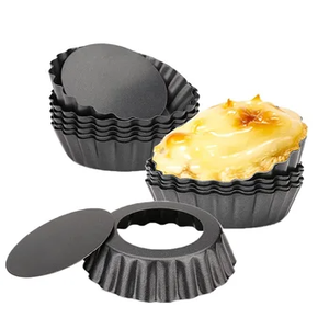 4 inch Mini Tart Pan carbaon thép có thể tháo rời dưới Mini Cheesecake Pan Apple <span class=keywords><strong>Pie</strong></span> khuôn với hình chữ nhật hình tròn - Product Image 5