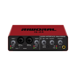 Interfaz de Audio para XLR/6,35mm Jack Tarjeta de sonido de estudio de grabación Nuevo estilo 48V Cancelación de ruido de energía para PC 24bit/192KHZ - Product Image 1