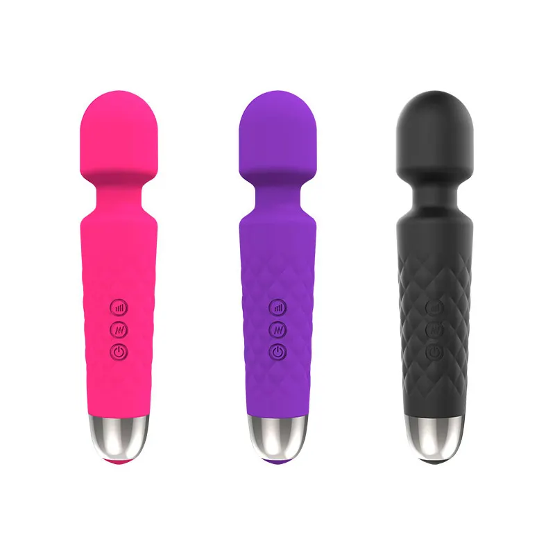 Mainan seks dewasa tongkat getar klitoris AV isi ulang USB kuat dengan pemijat getar untuk penggunaan vagina